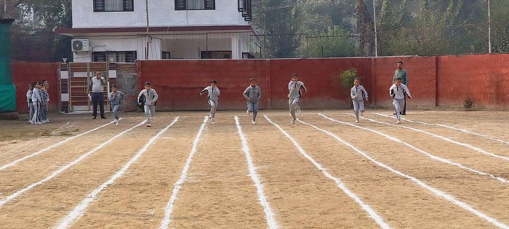 Students playing sports